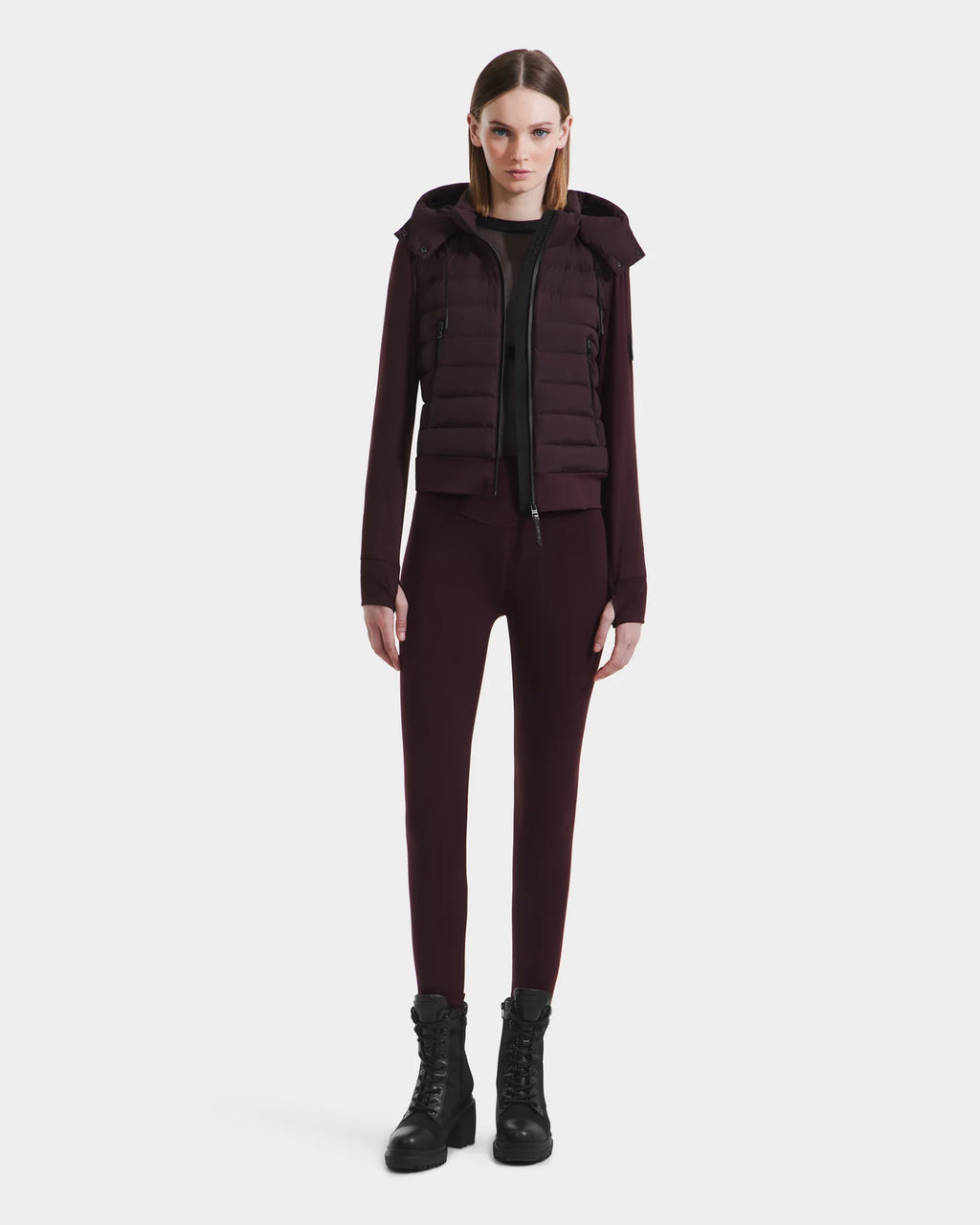 RUD-8125057 CAA BURGANDY HOODED JACKET