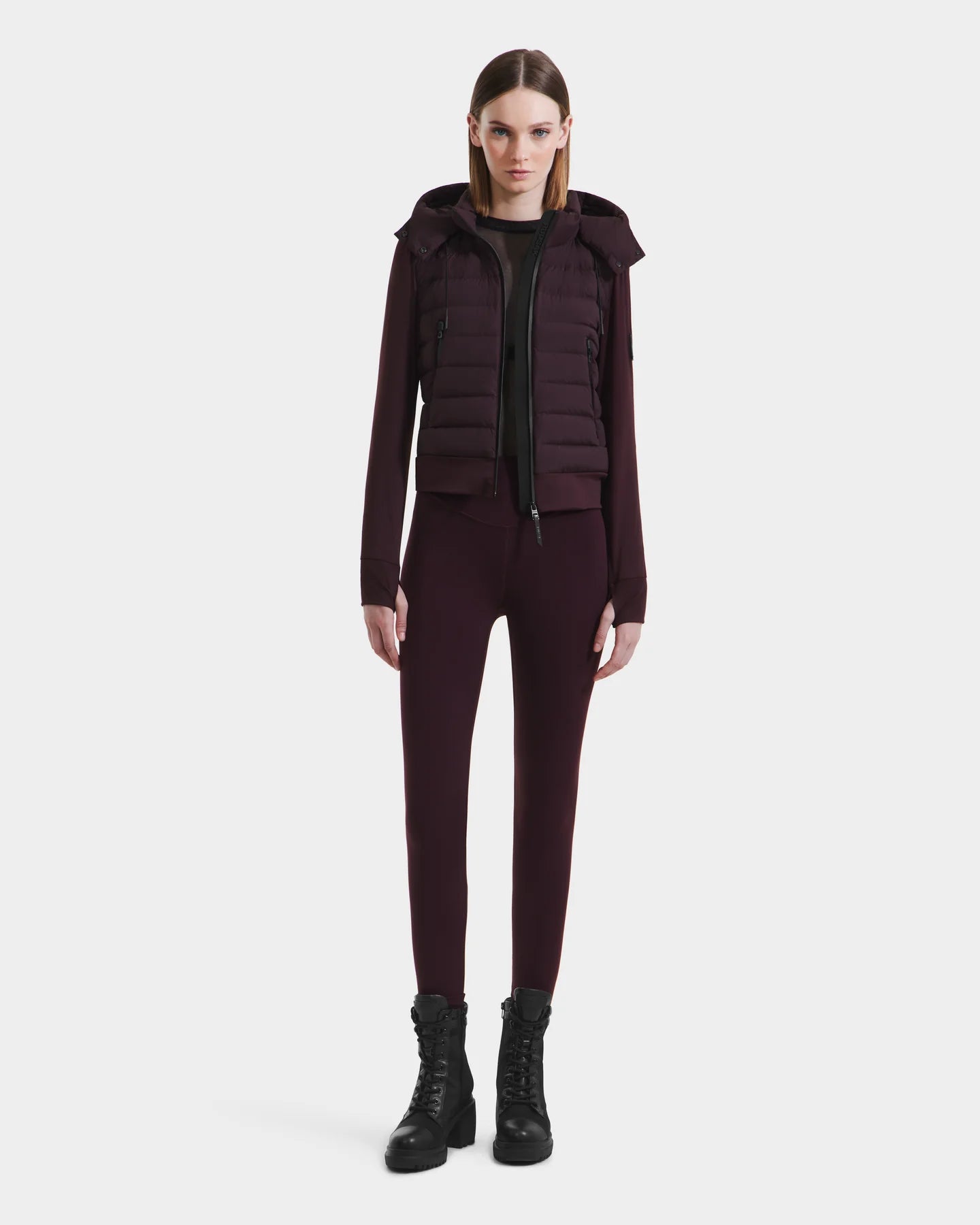 RUD-8125057 CAA BURGANDY HOODED JACKET