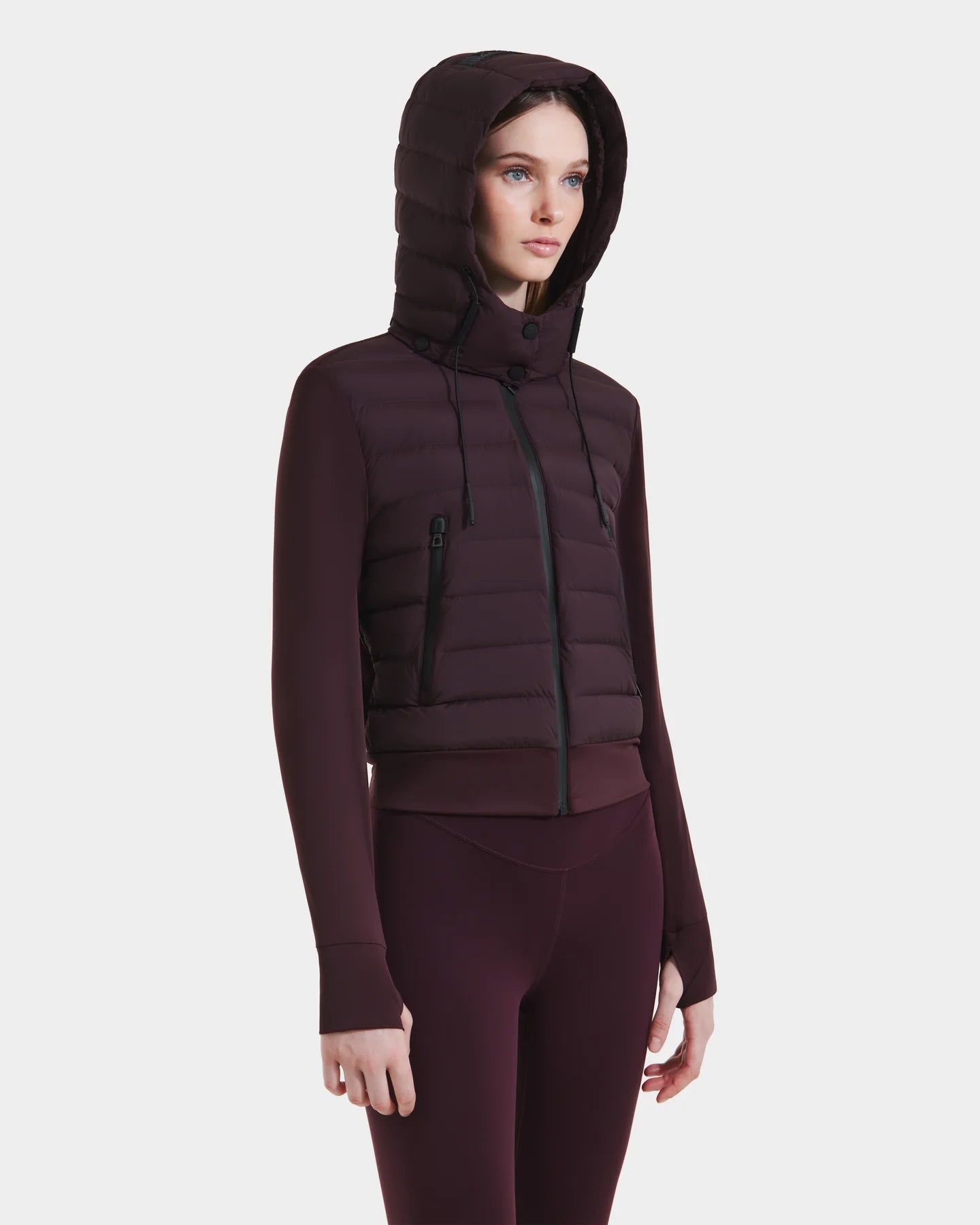 RUD-8125057 CAA BURGANDY HOODED JACKET