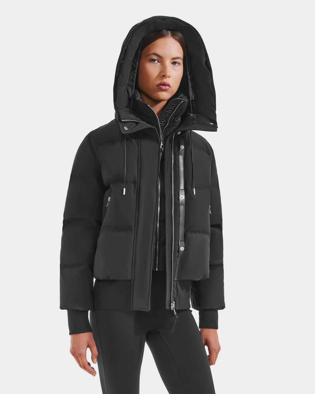 RUD-8125579 CIEYNA BLACK FUR HOOD JACKET