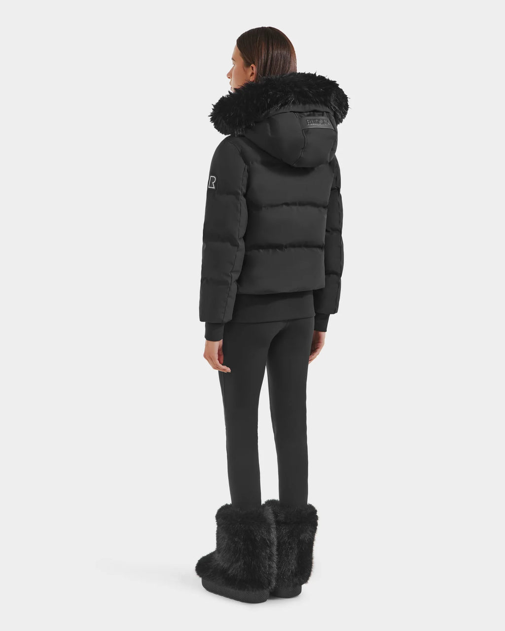 RUD-8125579 CIEYNA BLACK FUR HOOD JACKET