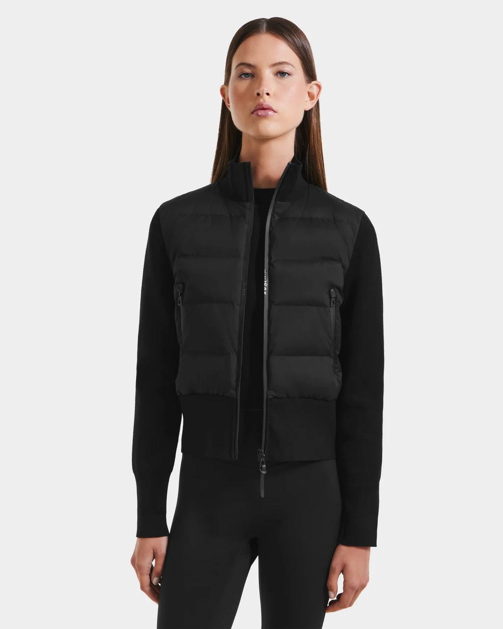 RUD-8125502 CLAREMONT BLACK HYBRID KNIT JACKET