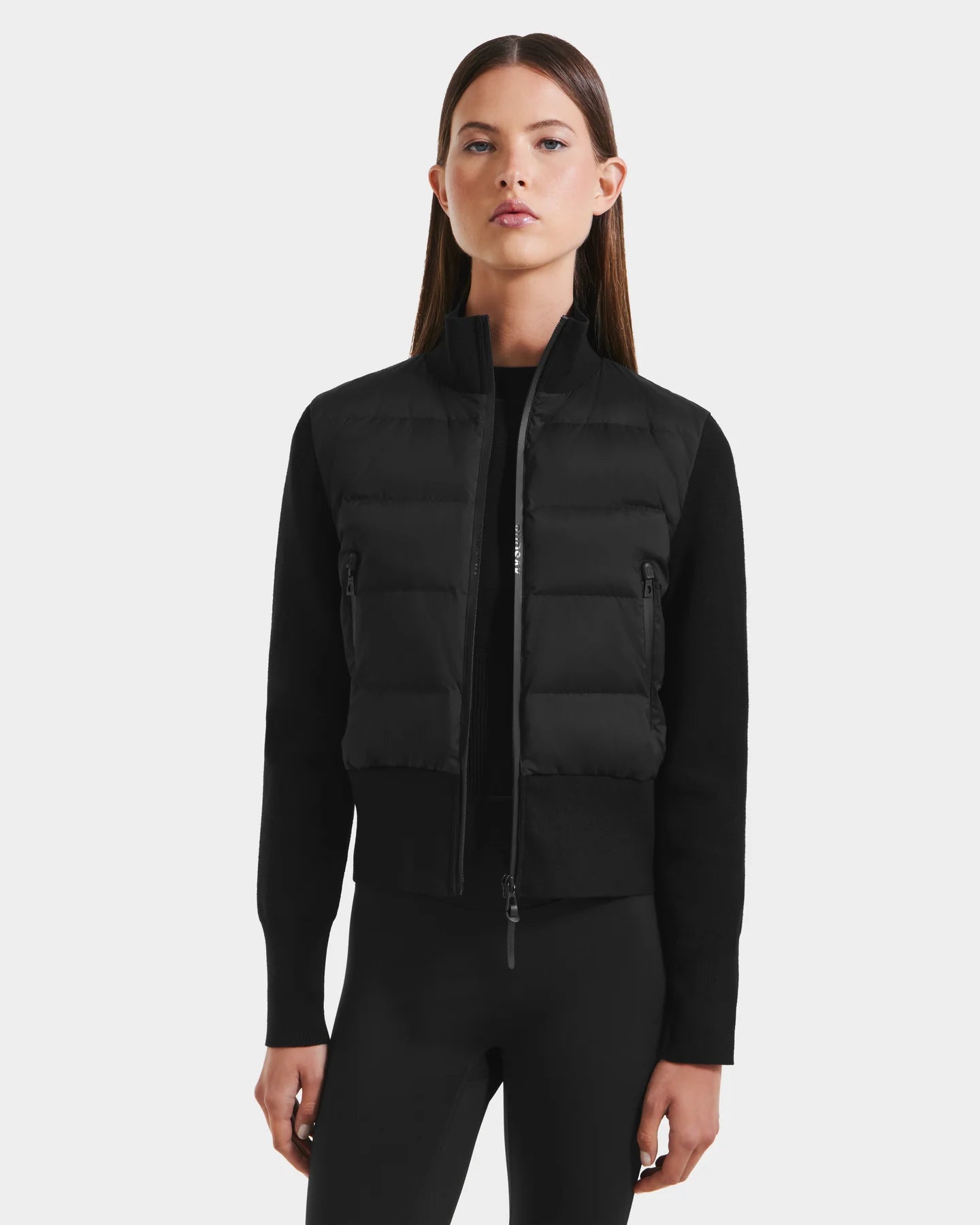 RUD-8125502 CLAREMONT BLACK HYBRID KNIT JACKET