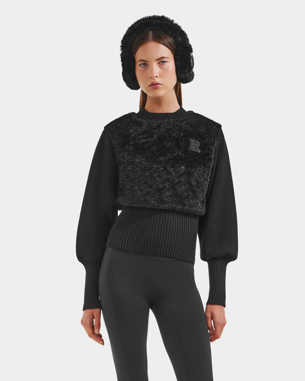 RUD-8525546 FLORENCE BLACK PLUH TOP