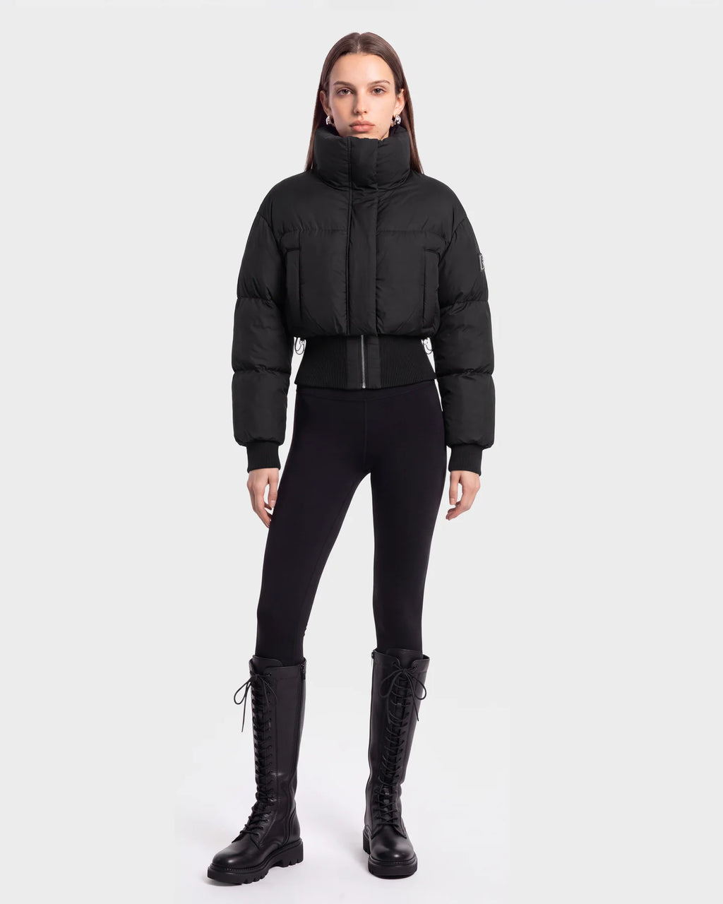 RUD-8126516 DONYA BLACK ELASTIC WAIST JACKET