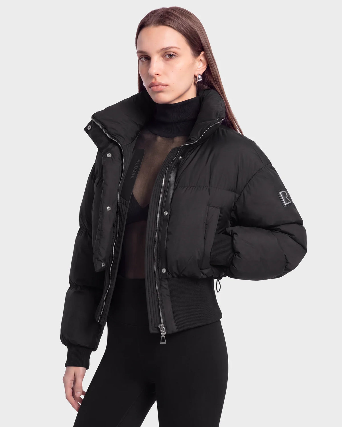 RUD-8126516 DONYA BLACK ELASTIC WAIST JACKET