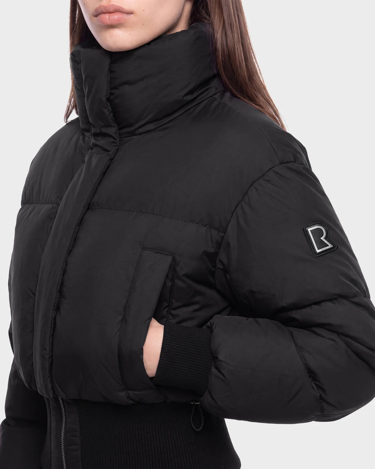 RUD-8126516 DONYA BLACK ELASTIC WAIST JACKET