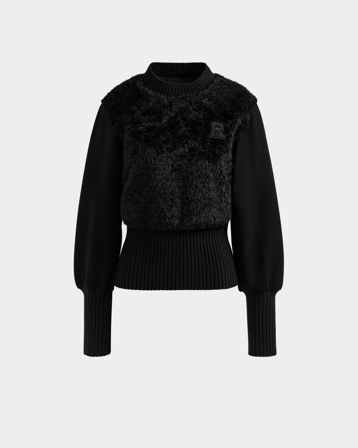 RUD-8525546 FLORENCE BLACK PLUH TOP