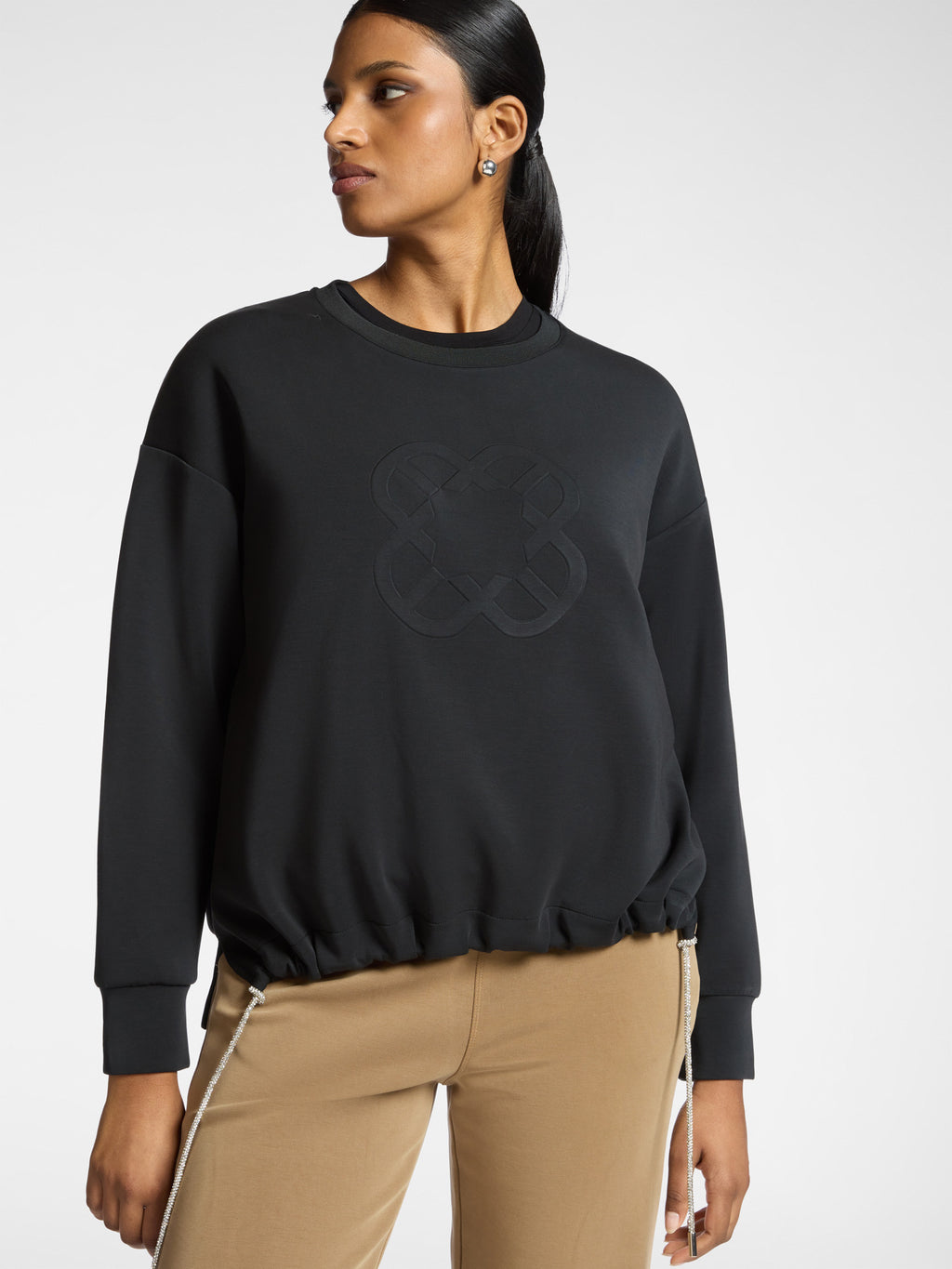 ELM-G878Z000531 BLACK MONOGRAM SWEATHIRT