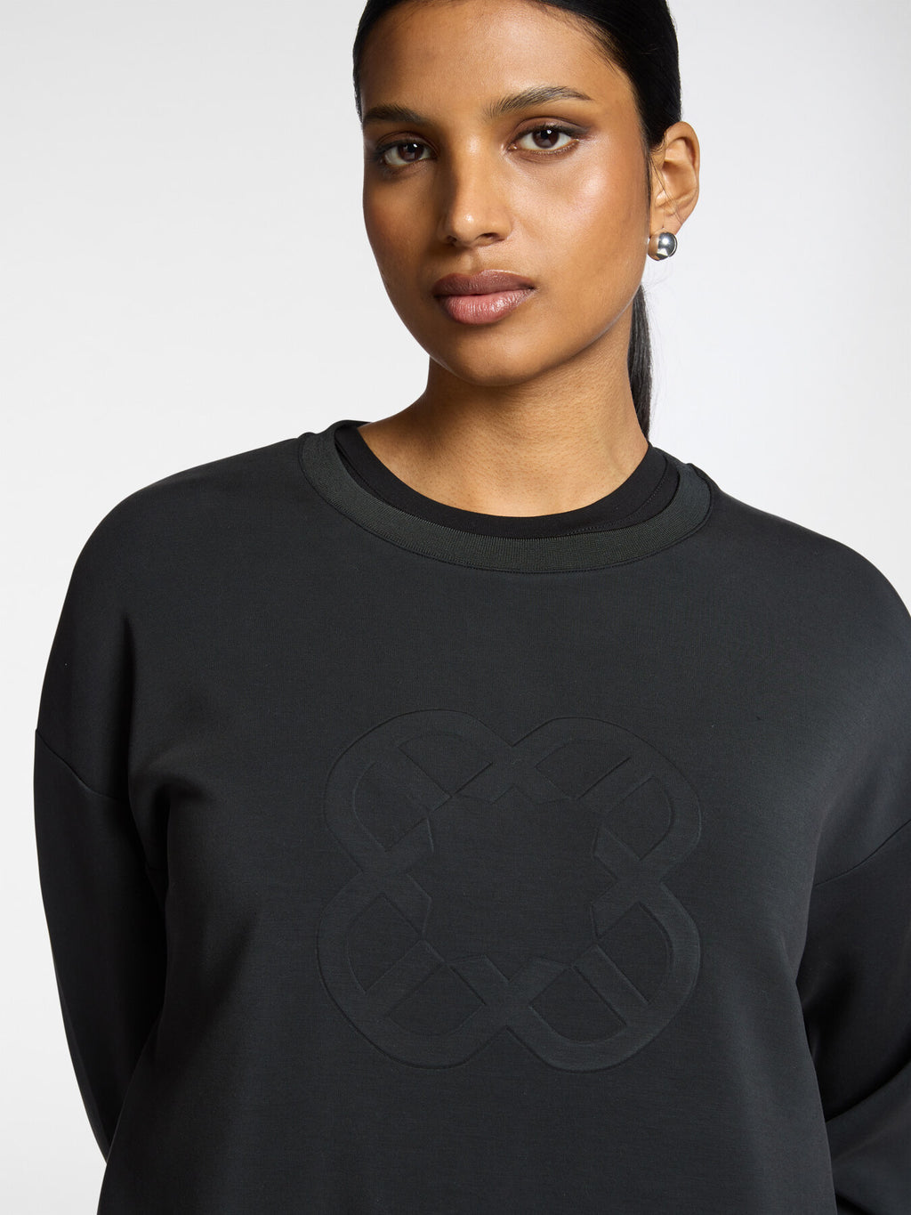 ELM-G878Z000531 BLACK MONOGRAM SWEATHIRT