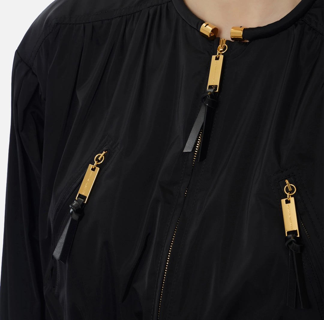 ELS-GB00261 BLACK RUCHED JACKET