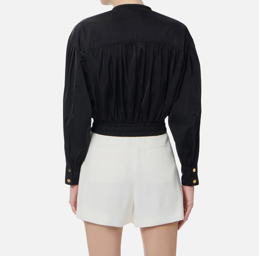 ELS-GB00261 BLACK RUCHED JACKET