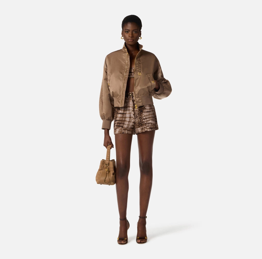 ELS-GB05D61 TAUPE NYLON JACKET