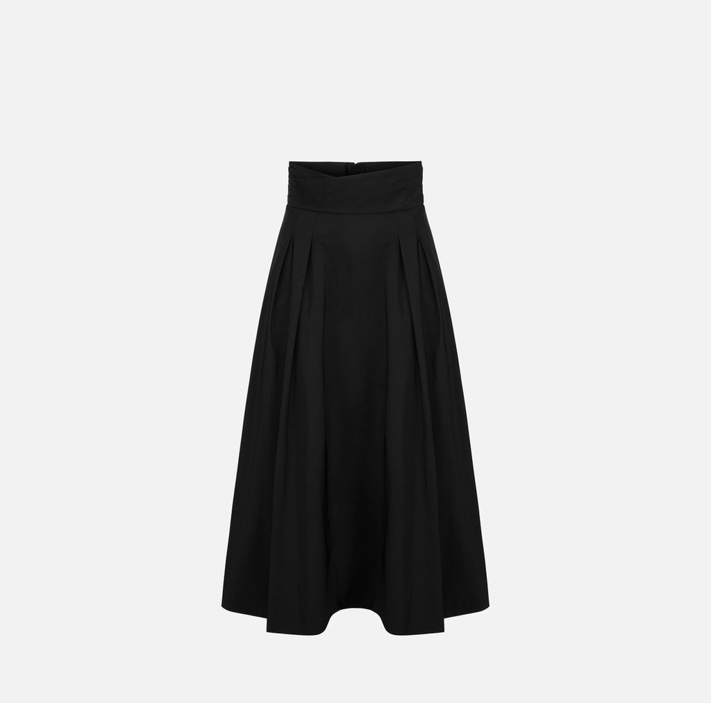 ELS-GO22767 BLACK TAFFETA VIOLE SKIRT