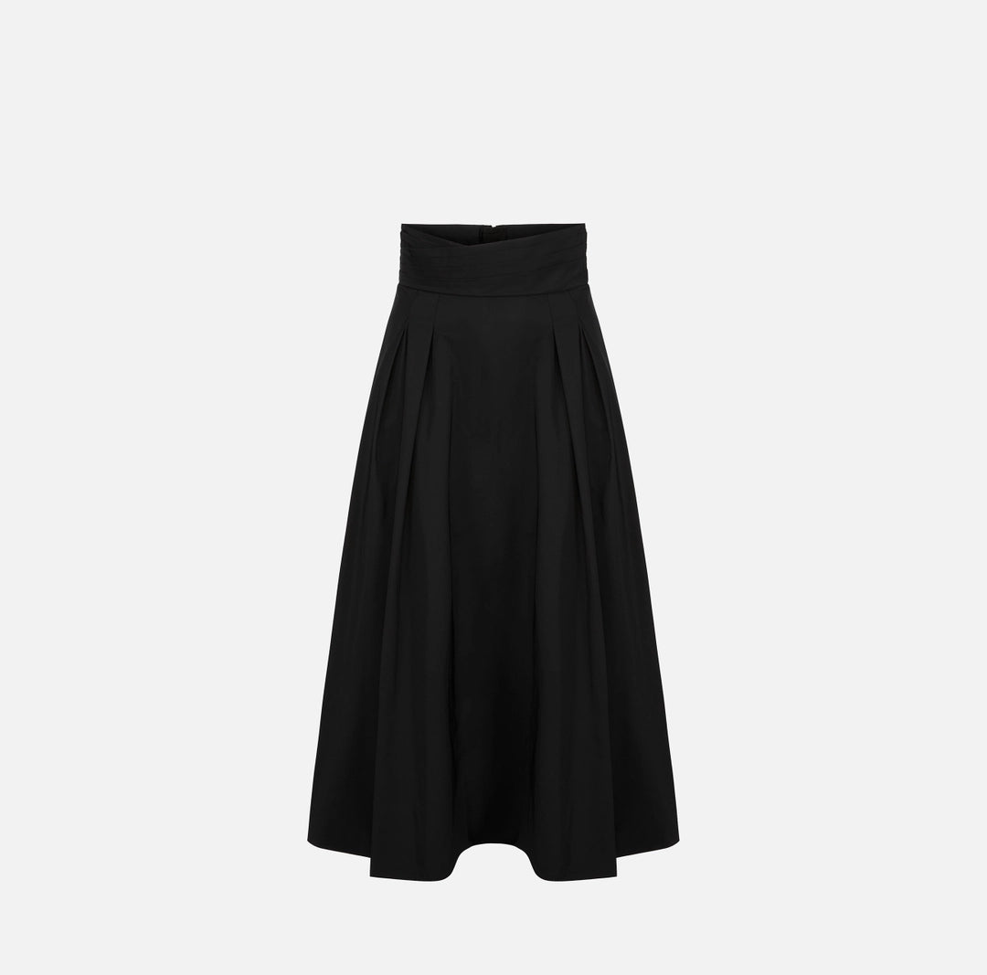 ELS-GO22767 BLACK TAFFETA VIOLE SKIRT