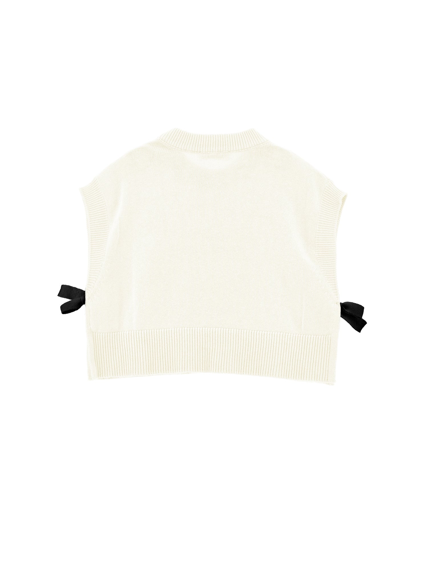 PHK-I9E308 WHITE KNIT LOGO TOP