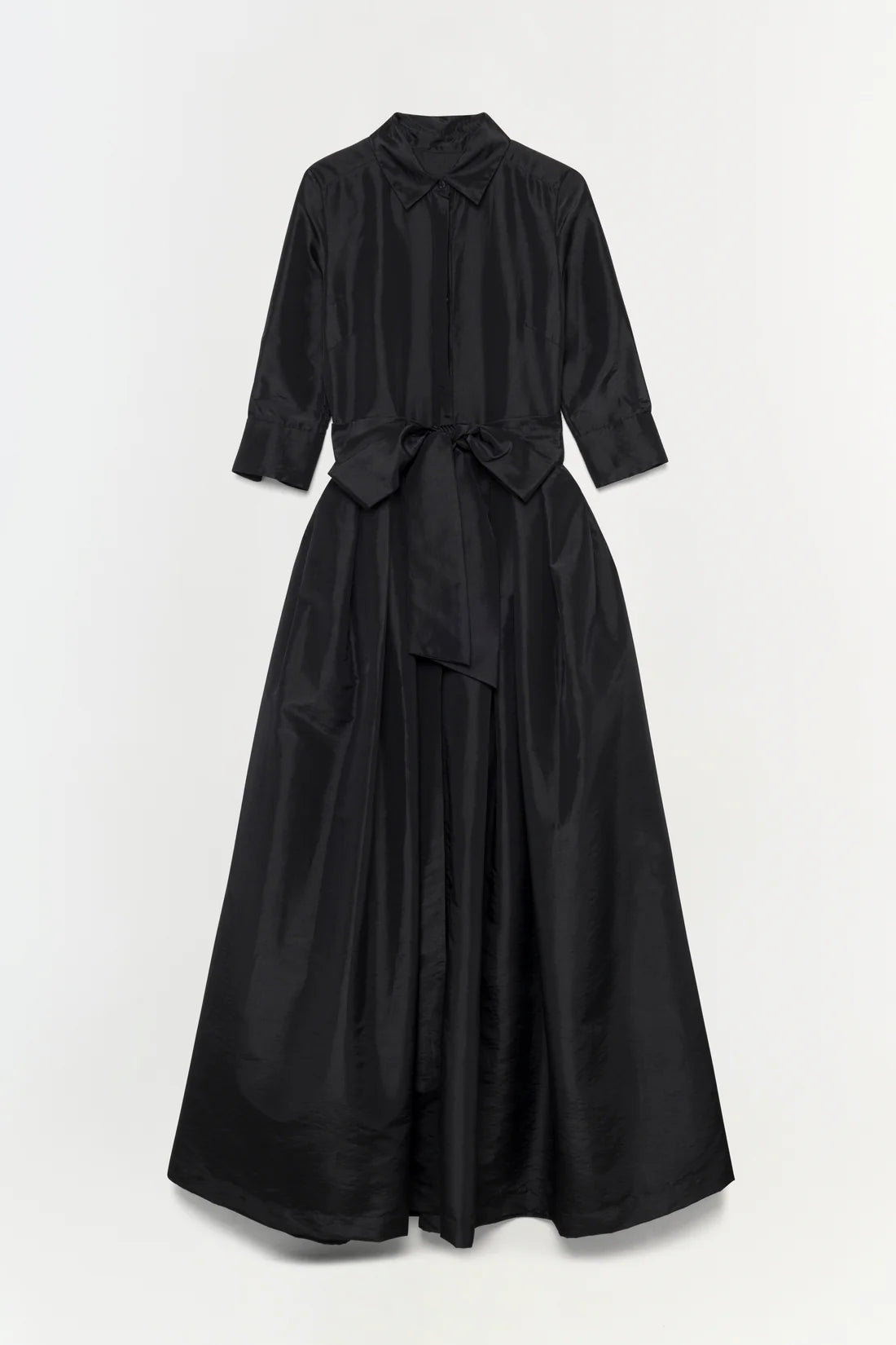SMK-JULIP BLACK TAFFETA BELT DRESS