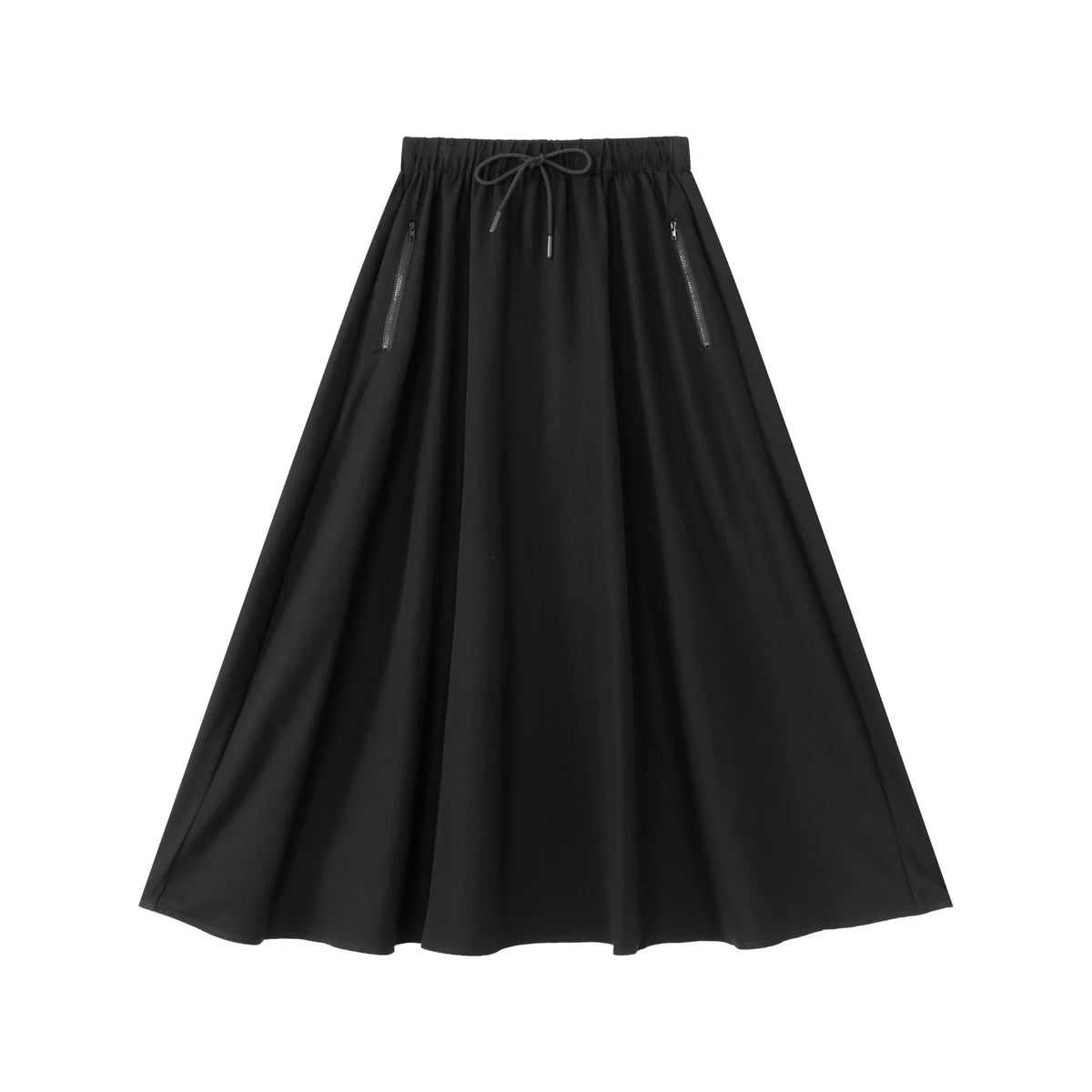 INO-M2-1719 AW26 BLACK ZIP TIE SKIRT