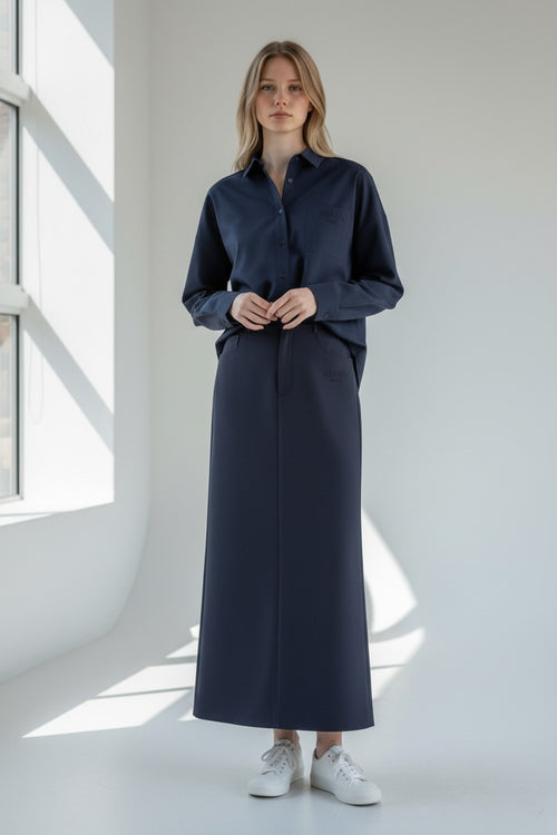 ALZ-S092 NAVY URBAN SKIRT