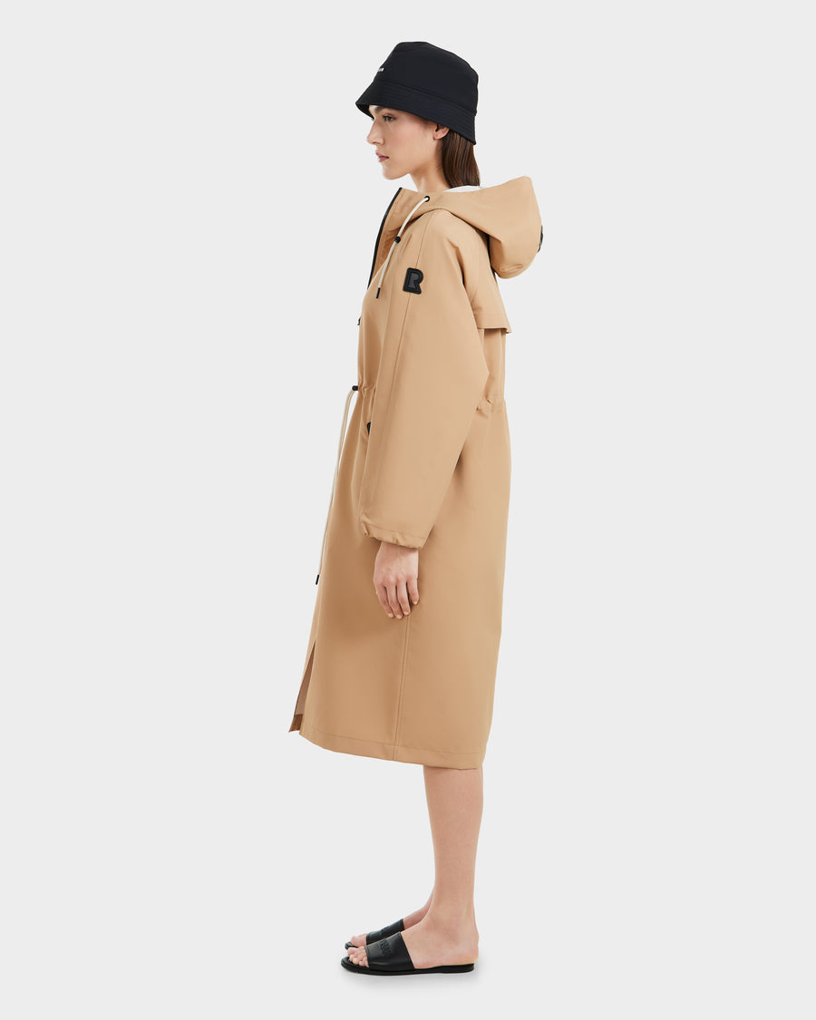 RUD-8125008 CARLA ALMOND LONG RAINCOAT