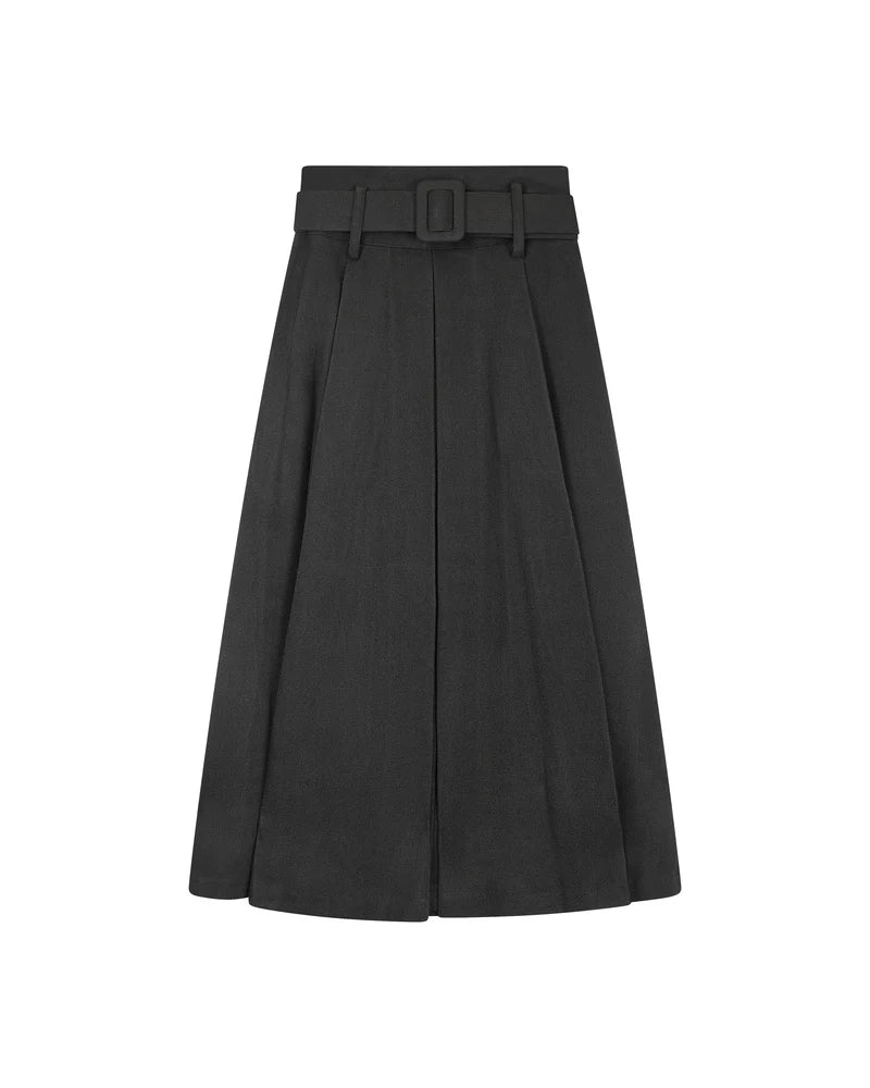 AVG-AL131 BLACK WINTER WOOL SKIRT 0