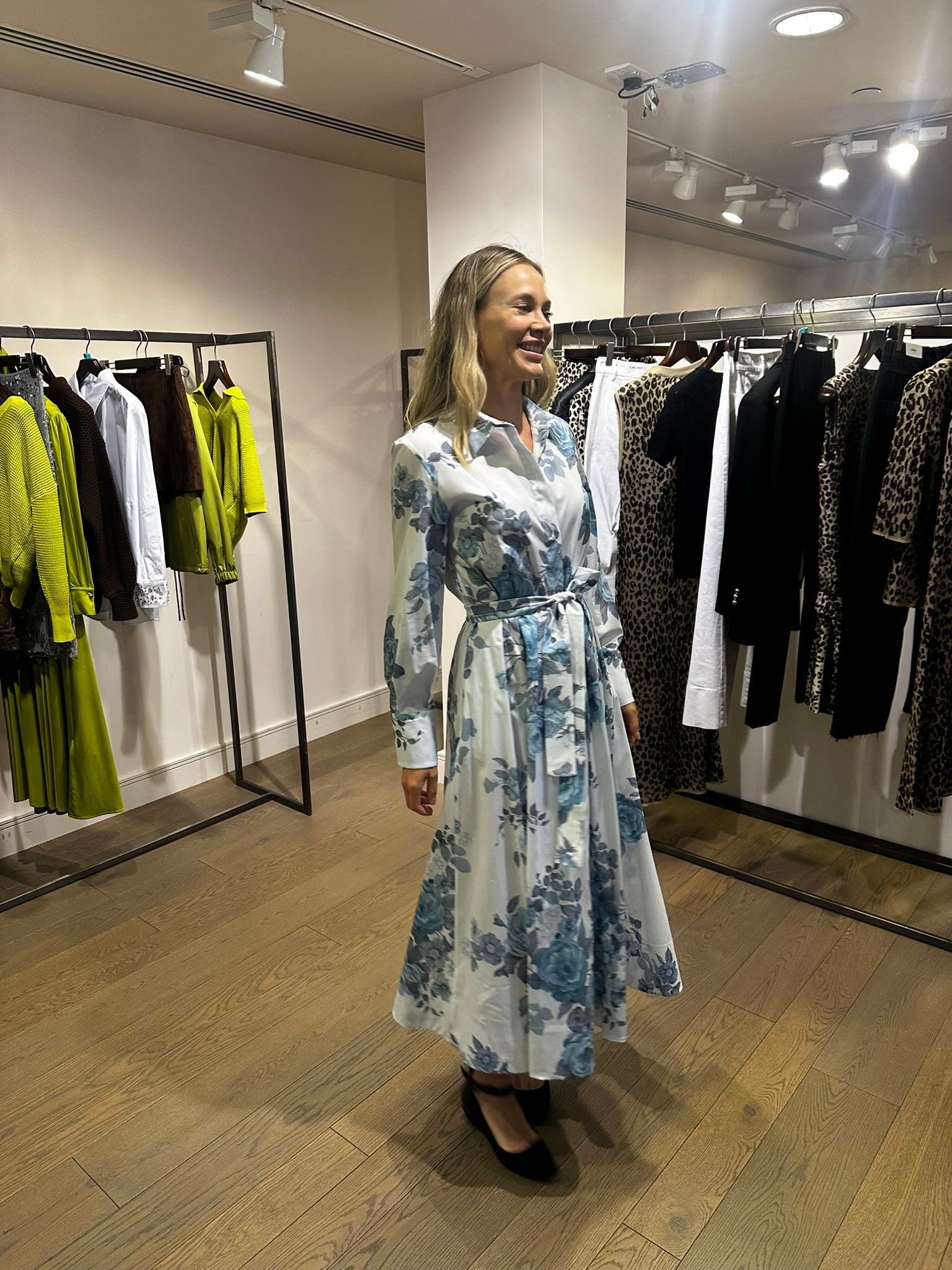 MRL-2613221161 MLLFORMICA BLUE PRINT DRESS