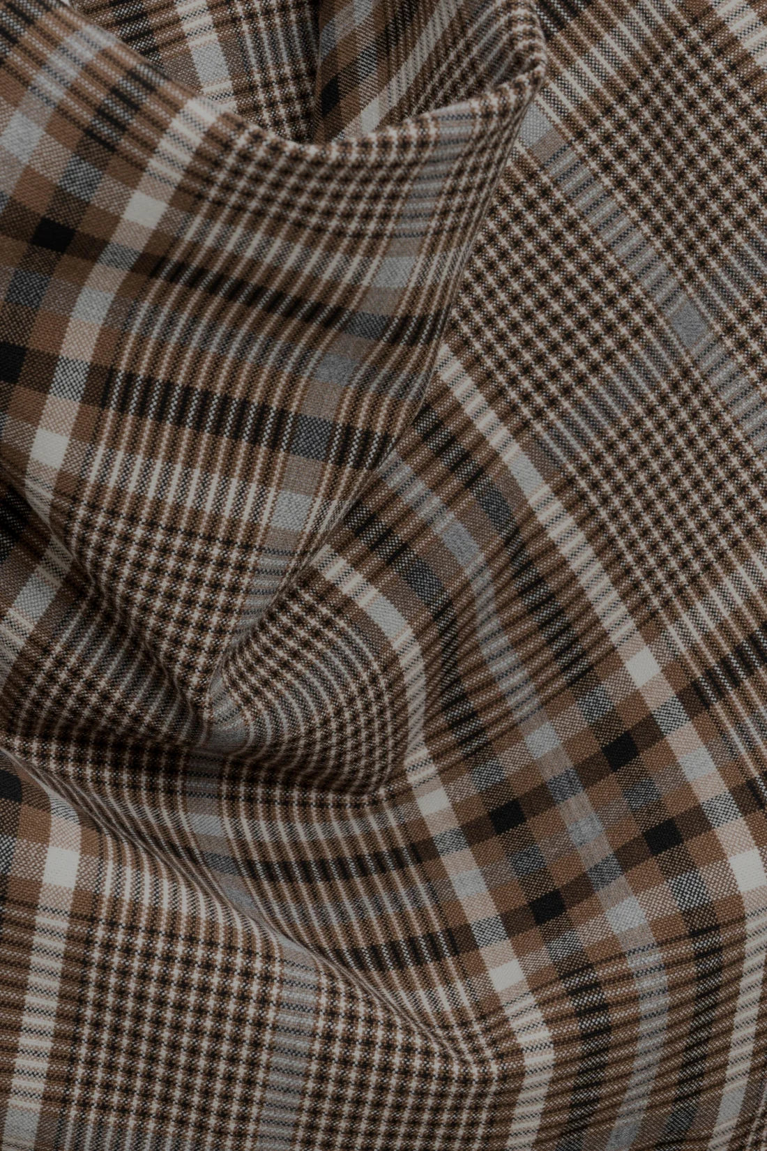 SMK-526-1181 BURKE PLAID DRAPED DRESS