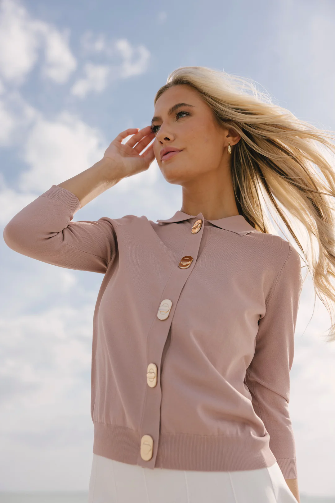 ALZ-J482 PINK BARBARA CARDIGAN