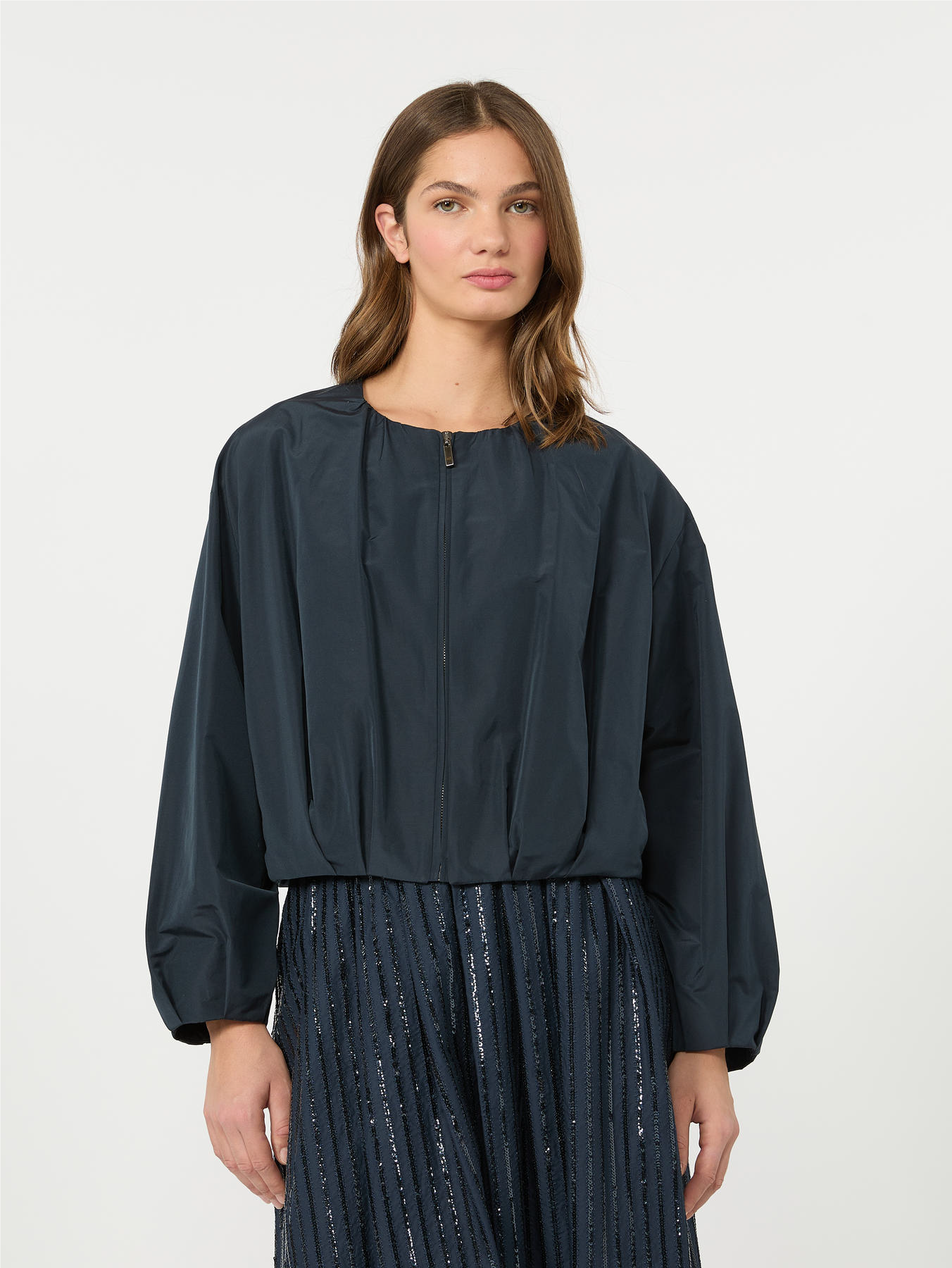 WKD-2250409 WKDBUTTERFLY NAVY CROP JACKET