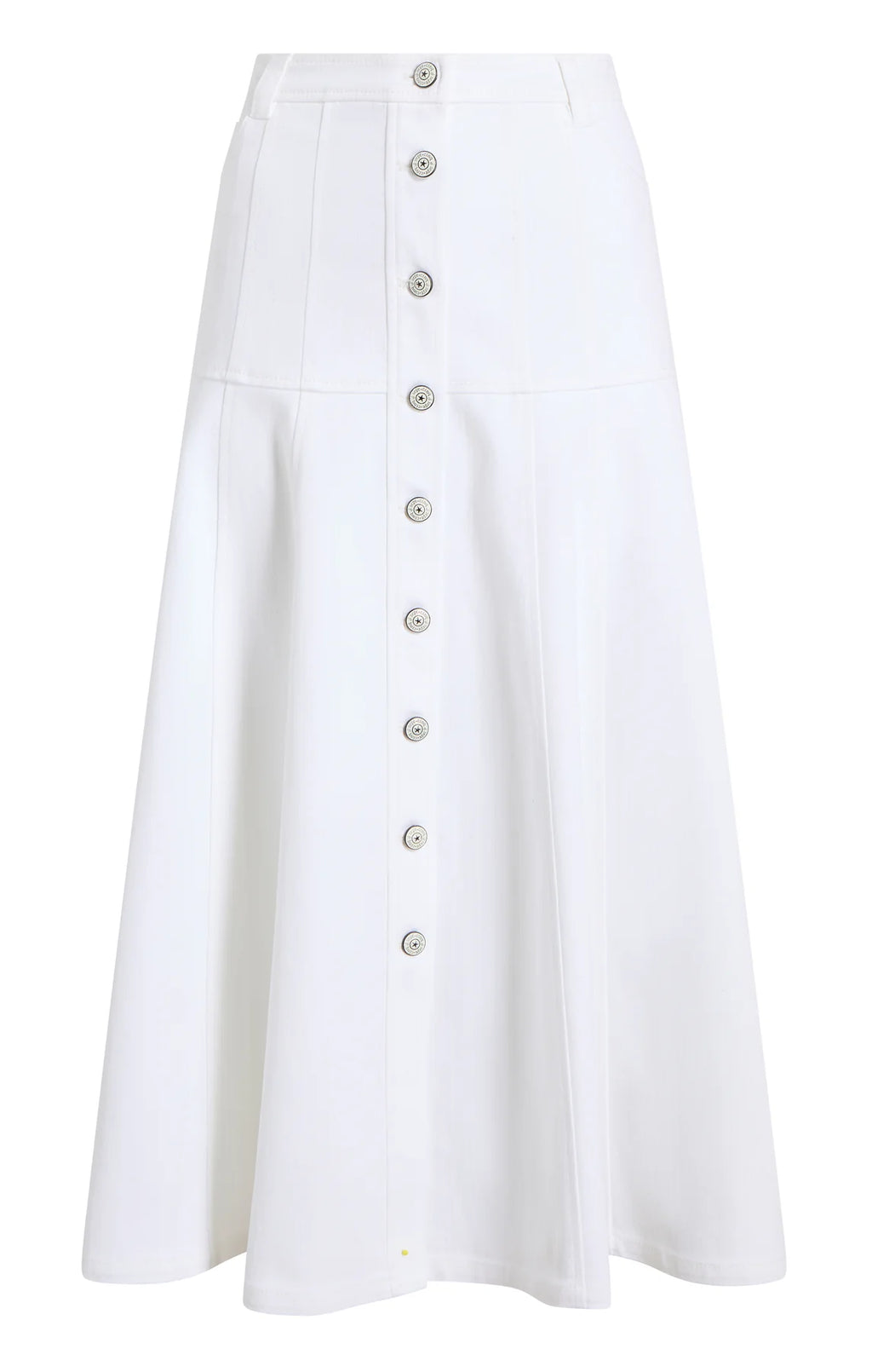 CQS-ZS3331502Z WHITE DENIM BUTTON DOWN SKIRT