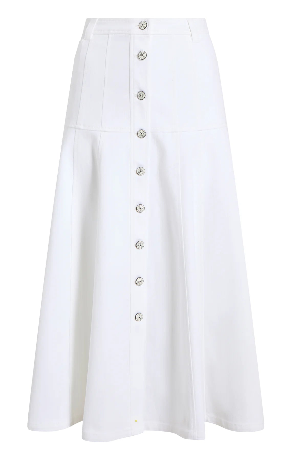CQS-ZS3331502Z WHITE DENIM BUTTON DOWN SKIRT
