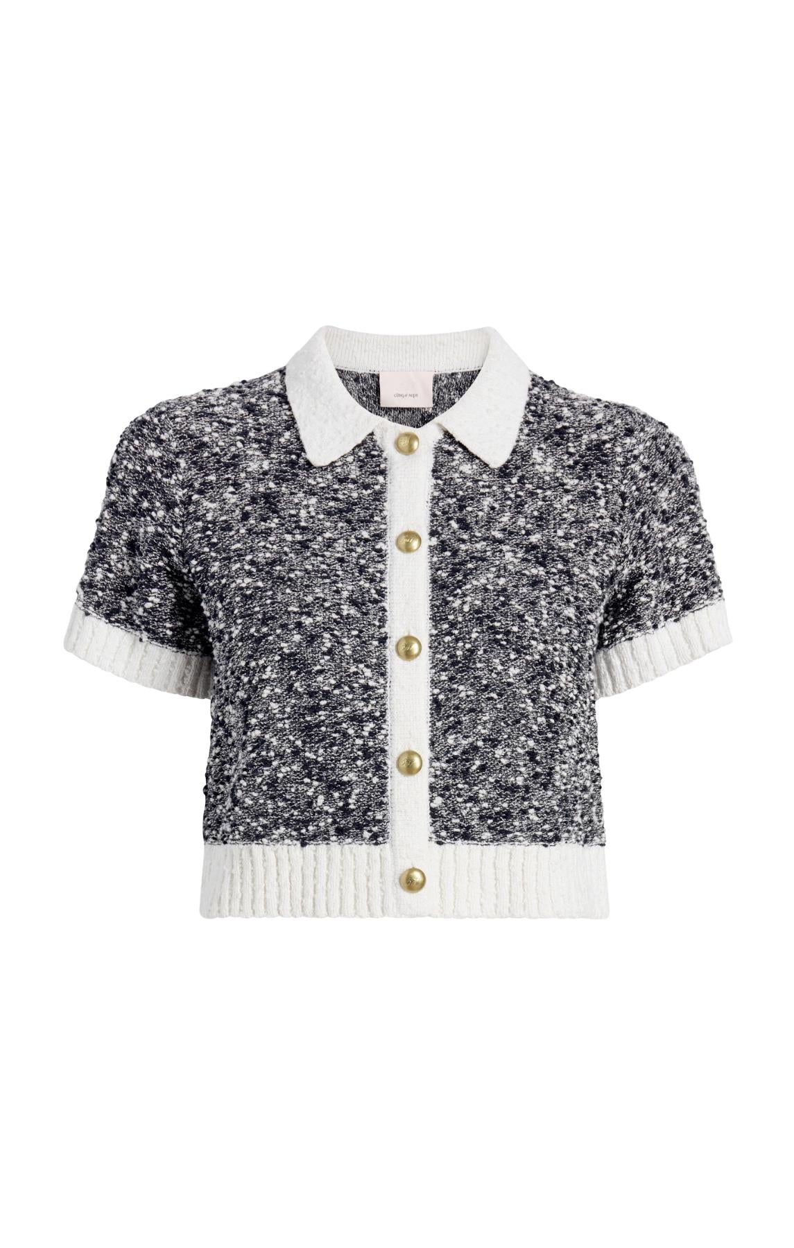 CQS-ZK932A8185Z NAVY&IVORY TOP