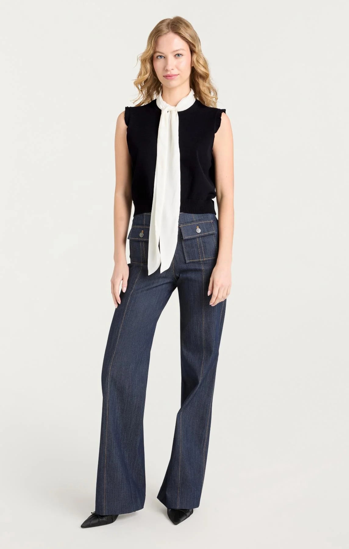 CQS-ZK10668202Z BLACK&IVORY VEST