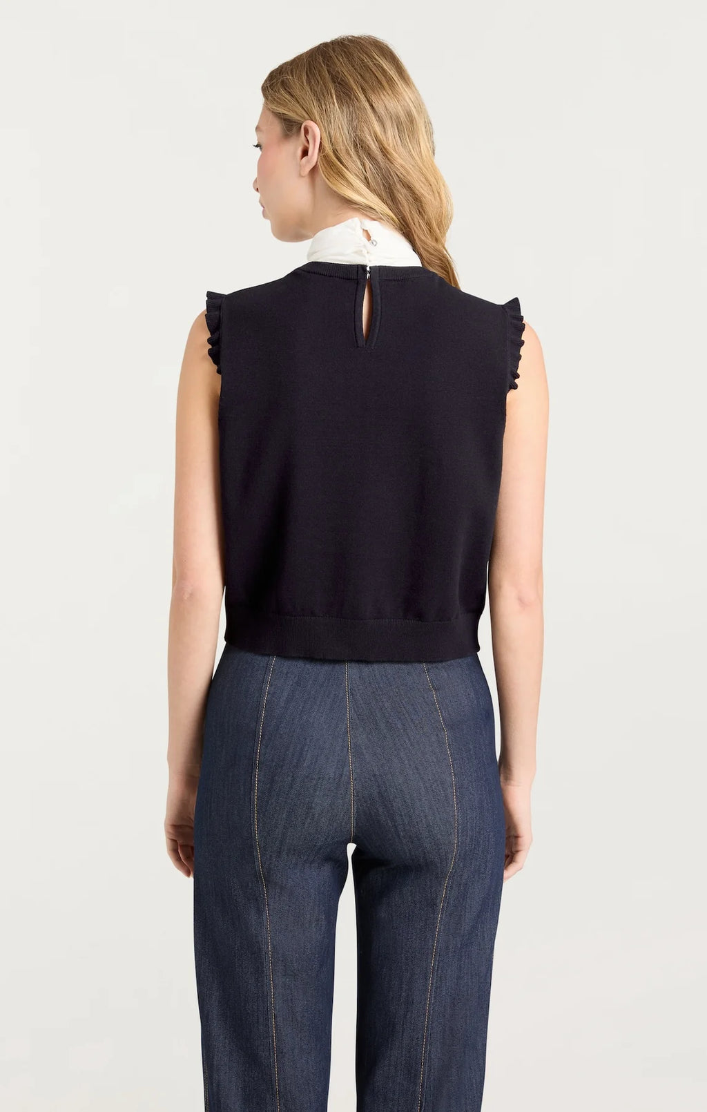 CQS-ZK10668202Z BLACK&IVORY VEST