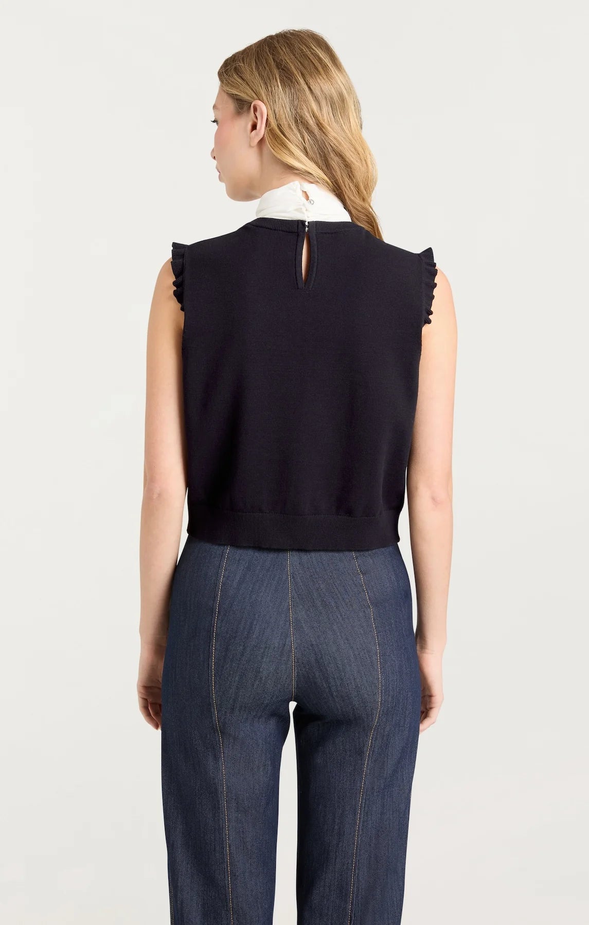 CQS-ZK10668202Z BLACK&IVORY VEST