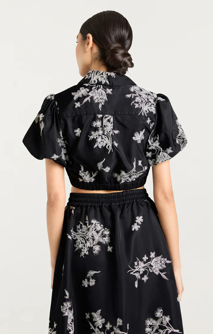 CQS-ZJ86210555Z BLACK&IVORY PRINT TOP