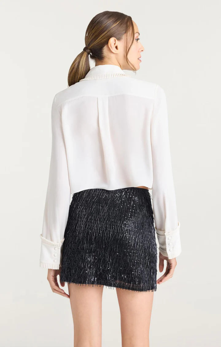 CQS-ZW20927770Z IVORY BOWTIE BLOUSE