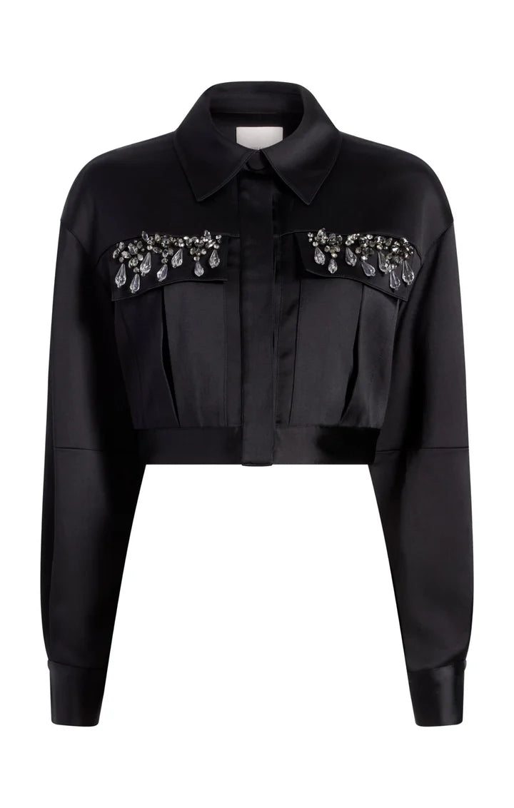 CQS-ZJ93810700Z BLACK DIAMOND POCKET BLOUSE