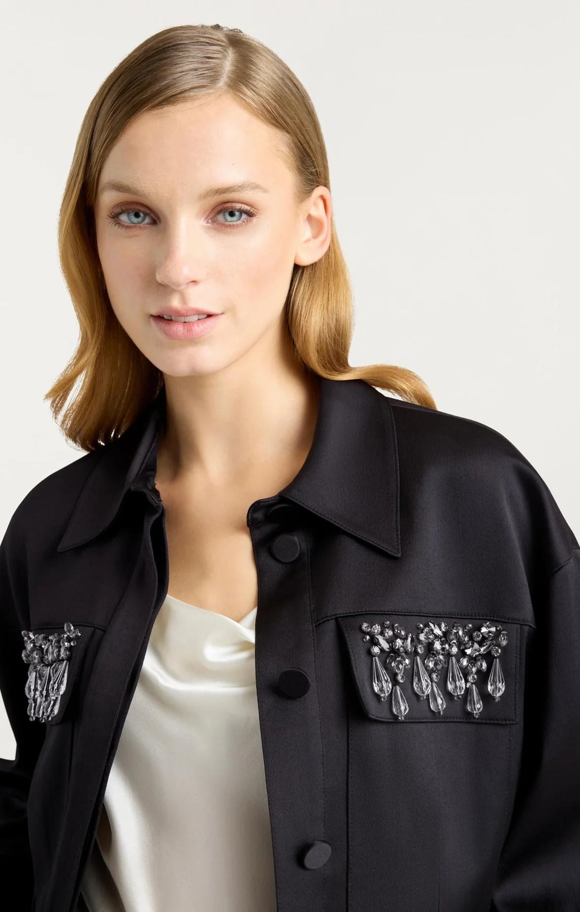 CQS-ZJ93810700Z BLACK DIAMOND POCKET BLOUSE