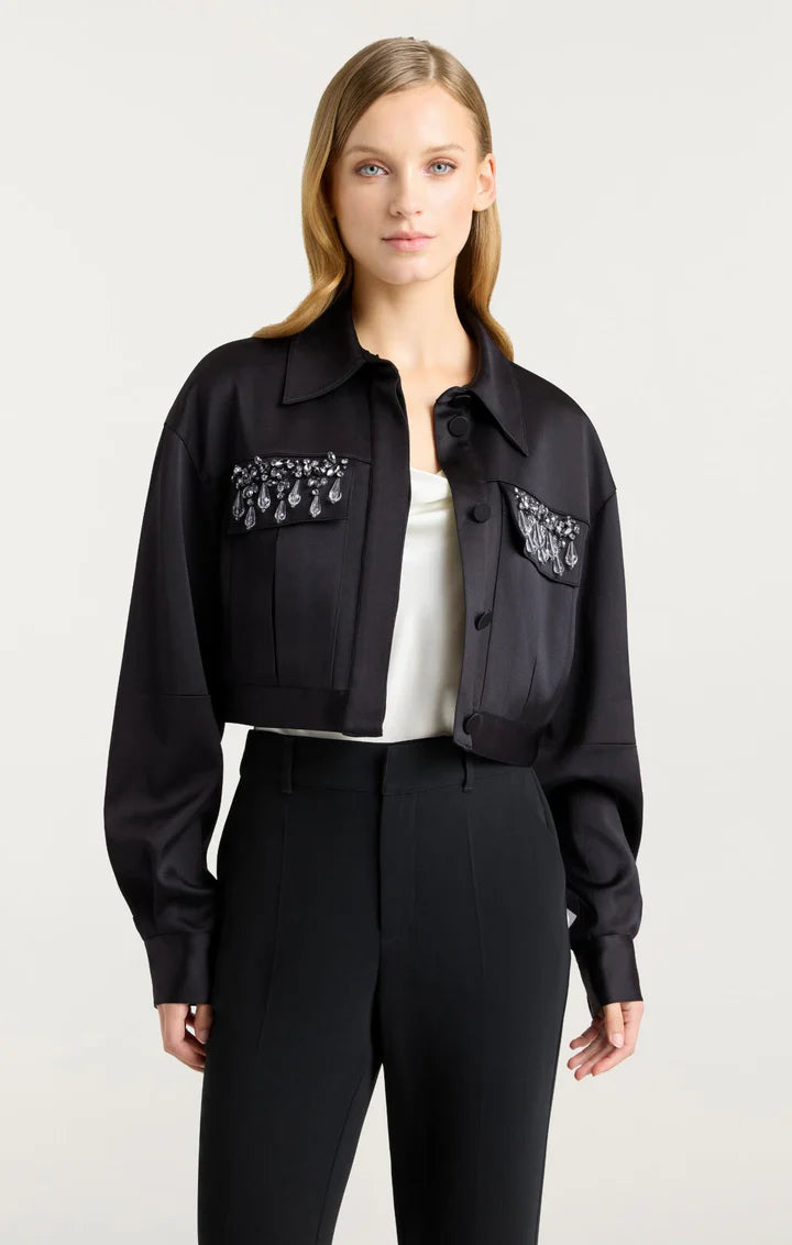 CQS-ZJ93810700Z BLACK DIAMOND POCKET BLOUSE