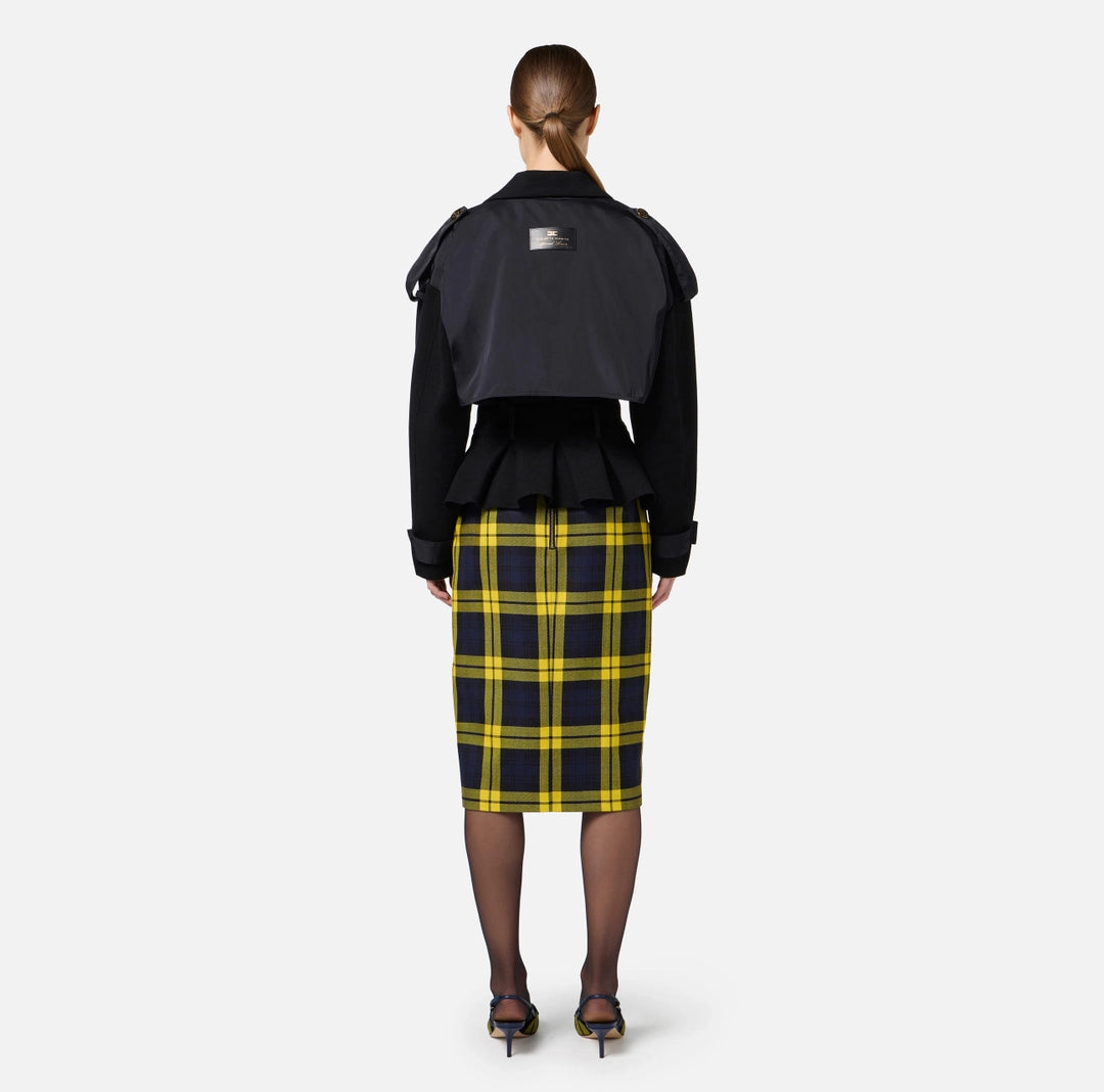 ELS-JK05M47 BLACK BELTED JACKET
