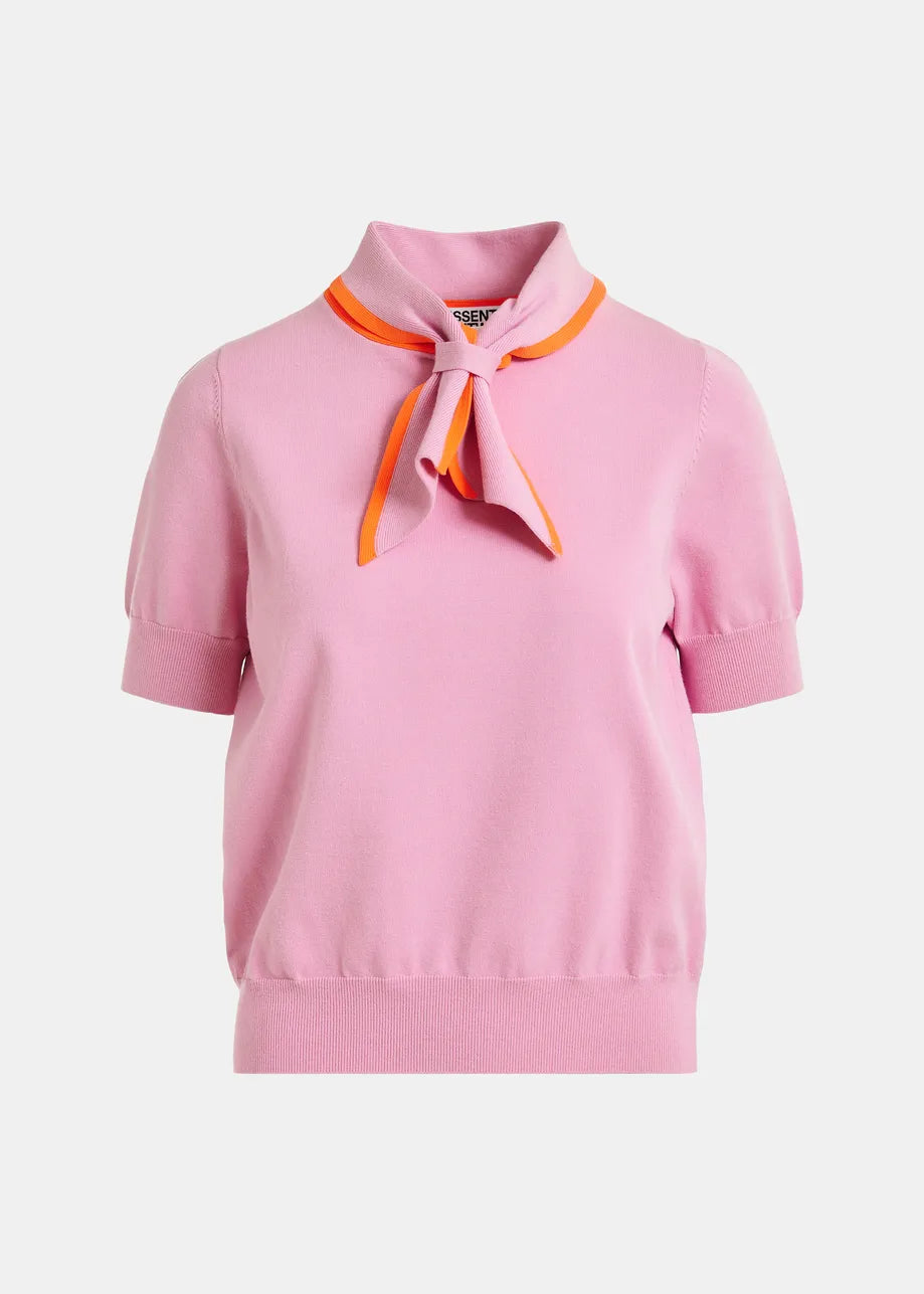 ESA-JONDA PINK&ORANGE CONTRAST TIE TOP