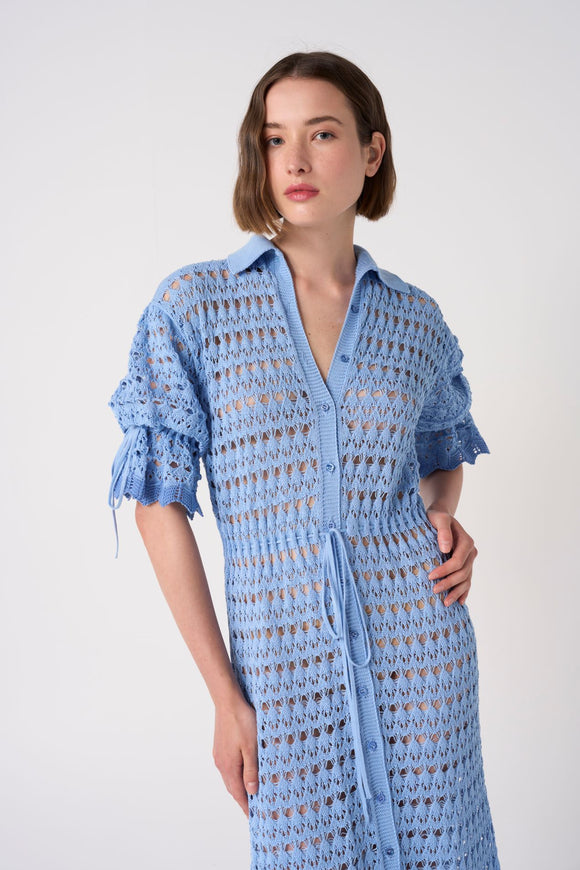 EVG-JUDY KNIT BLUE DRESS