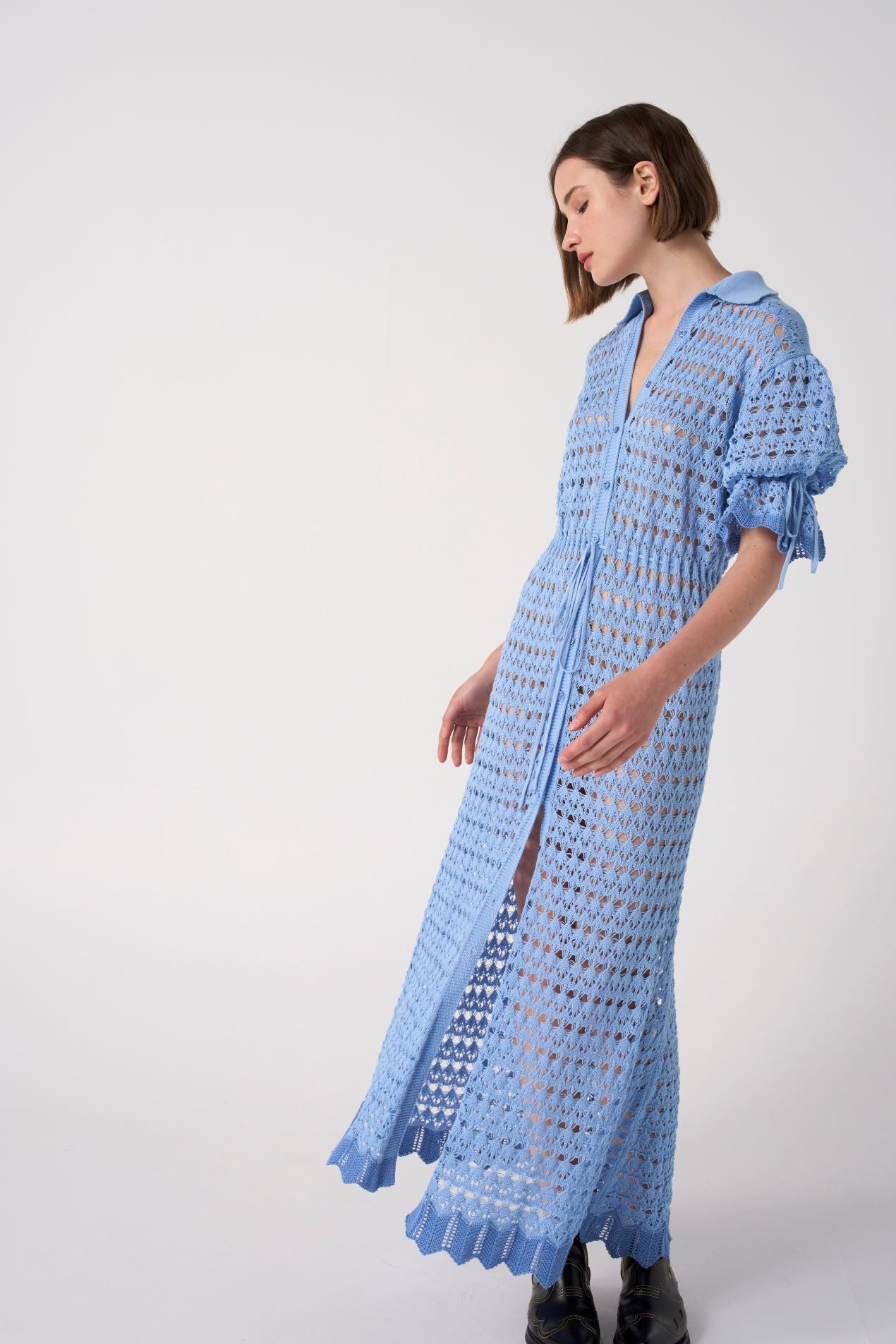 EVG-JUDY KNIT BLUE DRESS