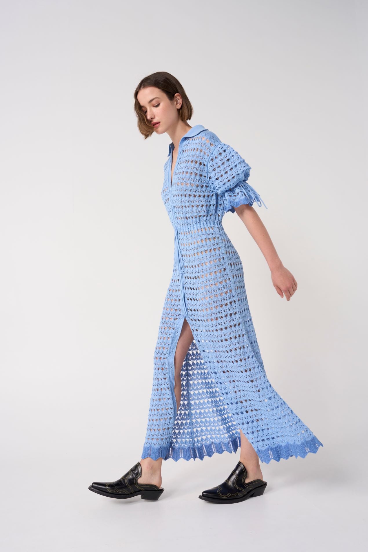 EVG-JUDY KNIT BLUE DRESS