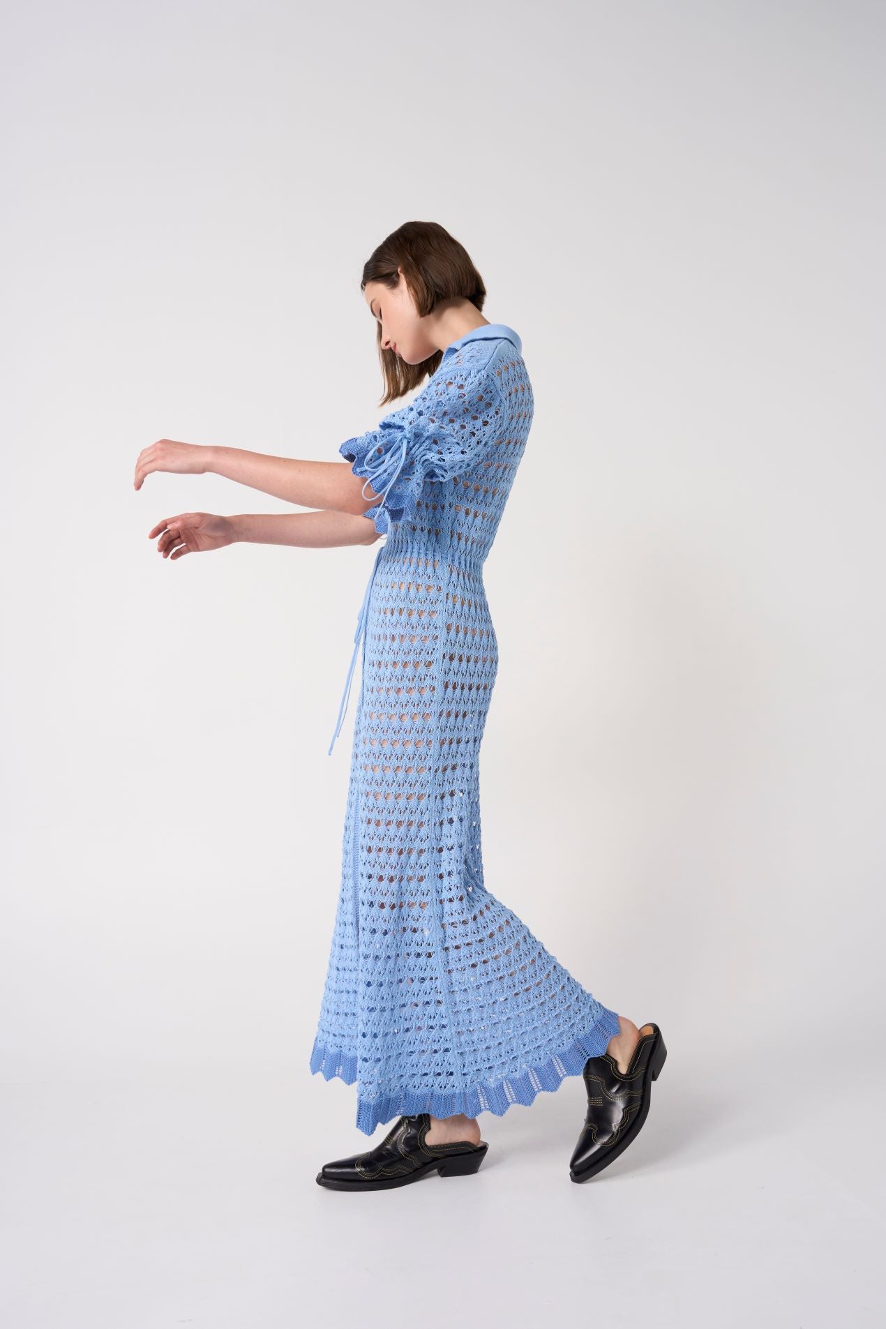 EVG-JUDY KNIT BLUE DRESS