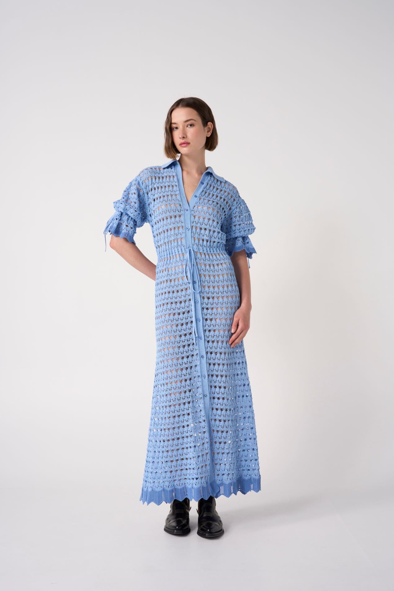 EVG-JUDY KNIT BLUE DRESS
