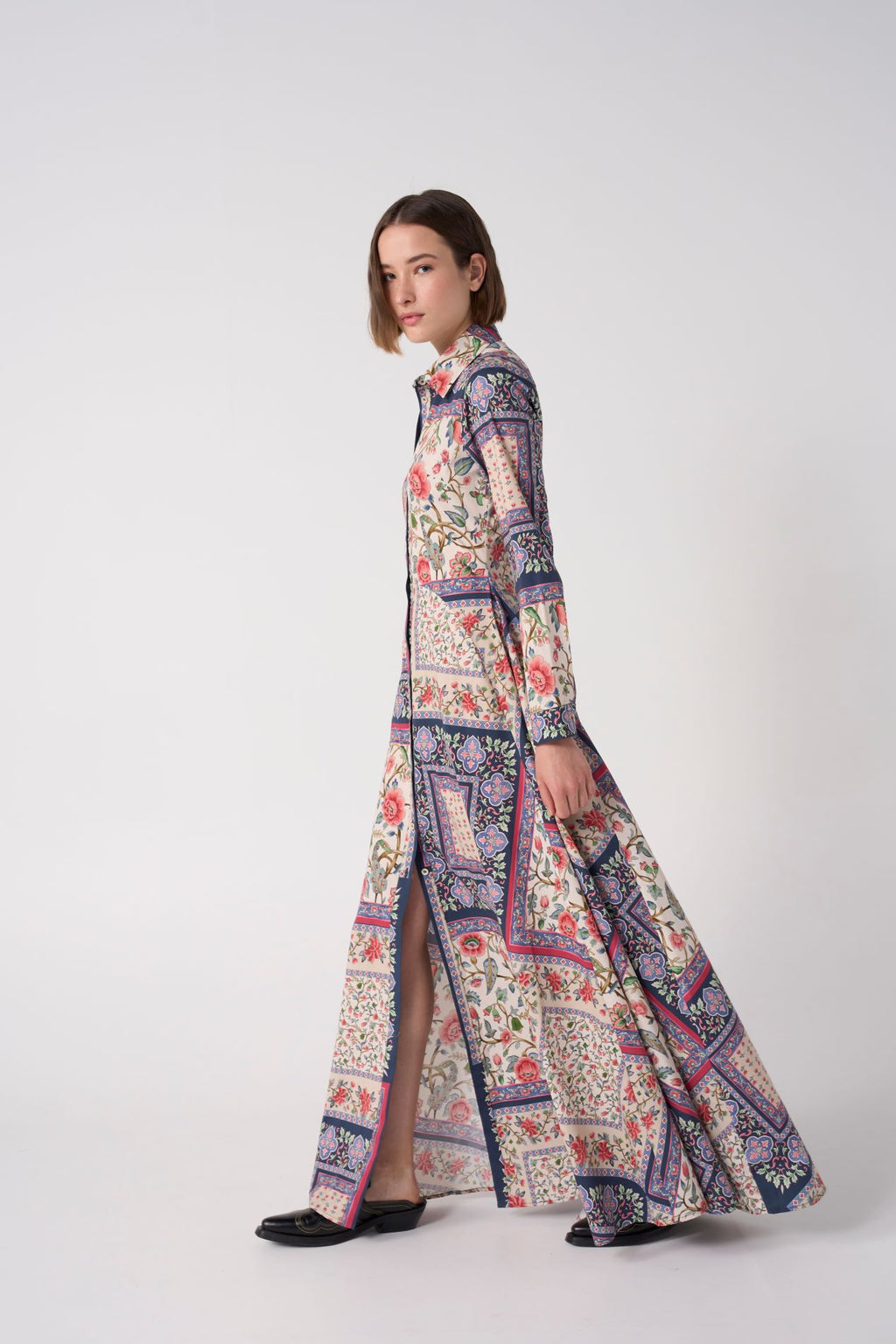 EVG-JULIETTE PURPLE PRINT DRESS