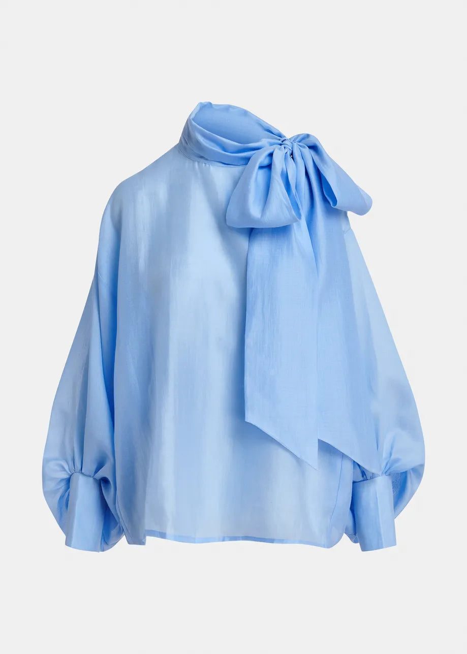 ESA-KARISMATIC SKY BOW TIE BLOUSE