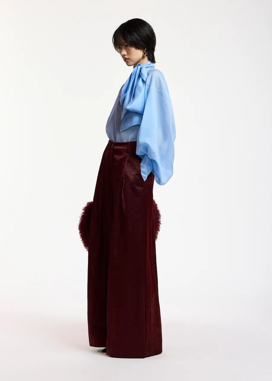 ESA-KARISMATIC SKY BOW TIE BLOUSE